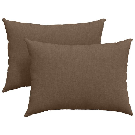 vidaXL Sofa Kussens 2 pcs Bruin 70 x 50 cm Stof afbeelding2 - 1