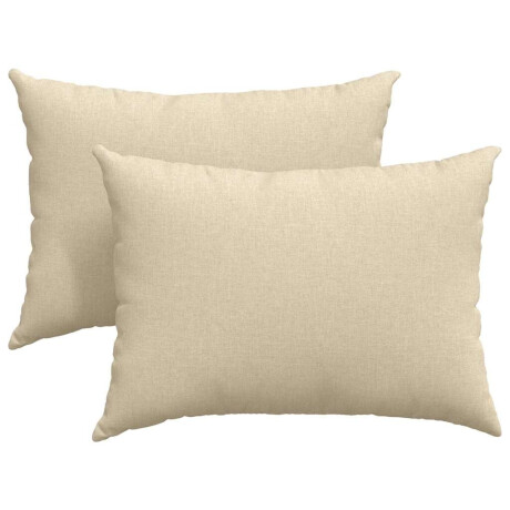 vidaXL Sofa Kussens 2 pcs Crème 70 x 50 cm Stof afbeelding2 - 1