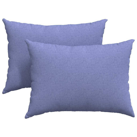 vidaXL Sofa Kussens 2 pcs Jeans Blauw 70 x 50 cm Stof afbeelding2 - 1