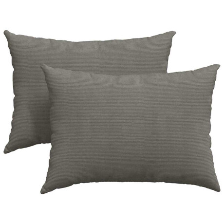 vidaXL Sofa Kussens 2 stuks Lichtgrijs 70 x 50 cm Cordstof afbeelding2 - 1
