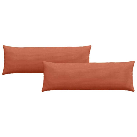 vidaXL Sofa Kussens 2 pcs Rood-oranje 120 x 40 cm Katoen Stof afbeelding2 - 1