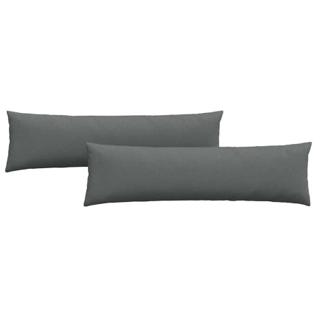 vidaXL Sofa Kussens 2 pcs Donkergrijs 145 x 40 cm Stof afbeelding2 - 1
