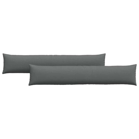 vidaXL Sofa Kussens 2 pcs Donkergrijs 200 x 40 cm Stof afbeelding2 - 1