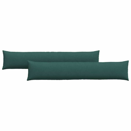 vidaXL Sofa Kussens 2 pcs Donkergroen 200 x 40 cm Stof afbeelding2 - 1