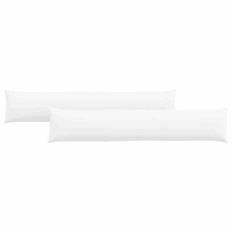 vidaXL Sofa Kussens 2 pcs Wit 200 x 40 cm Stof afbeelding2 - 1
