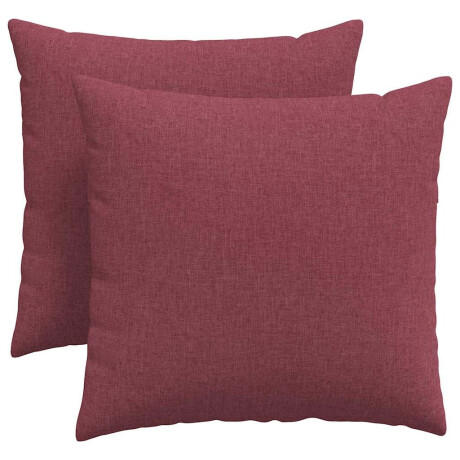 vidaXL Sofa Kussens 2 pcs Wijnrood 45 x 45 cm Stof afbeelding2 - 1