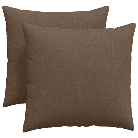 vidaXL Sofa Kussens 2 pcs Bruin 45 x 45 cm Stof afbeelding2 - 1