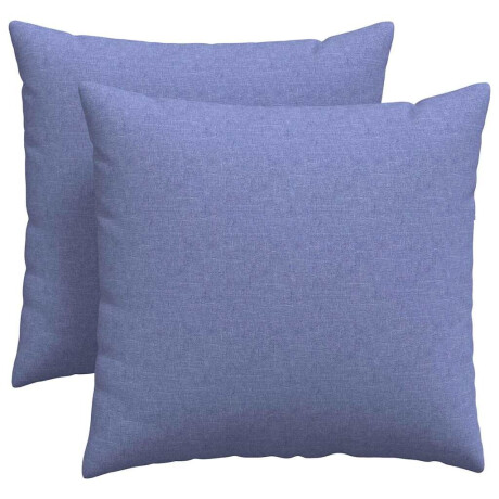vidaXL Sofa Kussens 2 pcs Jeans Blauw 45 x 45 cm Stof afbeelding2 - 1