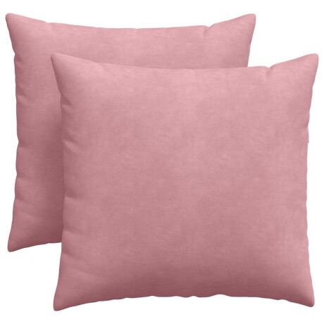 vidaXL Sofa Kussens 2 pcs Roze 45 x 45 cm Katoen Stof afbeelding2 - 1