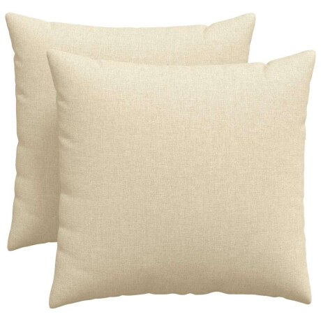vidaXL Sofa Kussens 2 pcs Crème 50 x 50 cm Stof afbeelding2 - 1