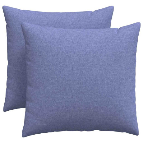 vidaXL Sofa Kussens 2 pcs Jeans Blauw 50 x 50 cm Stof afbeelding2 - 1