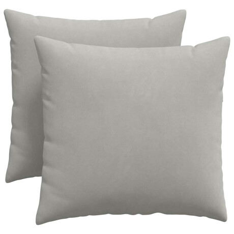 vidaXL Sofa Kussens 2 stuks Lichtgrijs 50 x 50 cm Stof afbeelding2 - 1