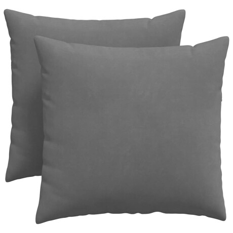 vidaXL Sofa Kussens 2 stuks Donkergrijs 50 x 50 cm Stof afbeelding2 - 1