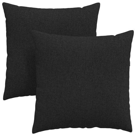 vidaXL Sofa Kussens 2 pcs Zwart 60 x 60 cm Stof afbeelding2 - 1