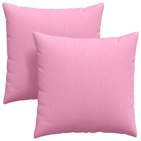 vidaXL Sofa Kussens 2 pcs Roze 60 x 60 cm Stof afbeelding2 - 1