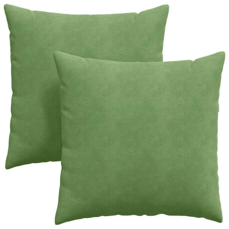 vidaXL Sofa Kussens 2 pcs Lichtgroen 60 x 60 cm Katoen Stof afbeelding2 - 1