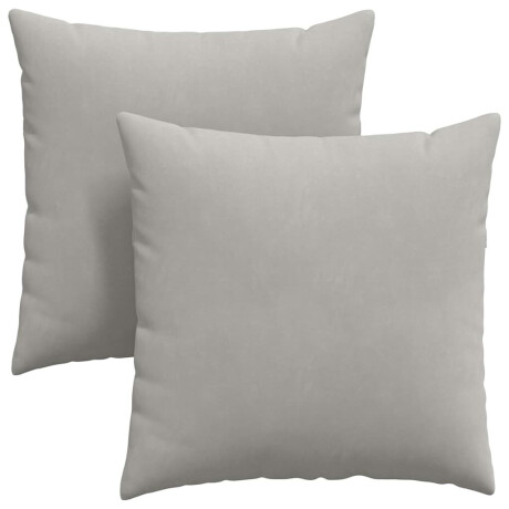 vidaXL Sofa Kussens 2 stuks Lichtgrijs 60 x 60 cm Stof afbeelding2 - 1