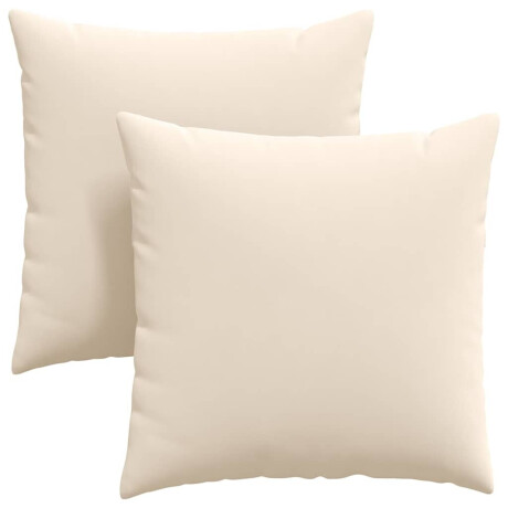 vidaXL Sofa Kussens 2 stuks Beige 60 x 60 cm Stof afbeelding2 - 1