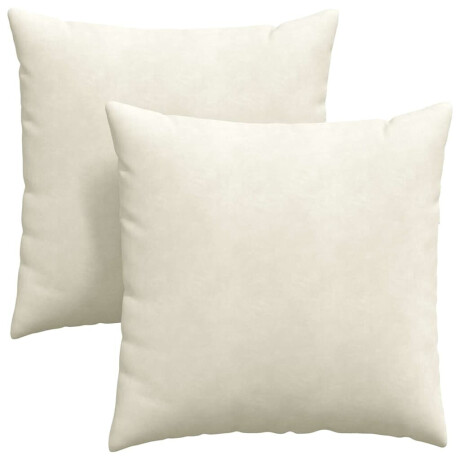 vidaXL Sofa Kussens 2 pcs Crème 80 x 80 cm Katoen Stof afbeelding2 - 1