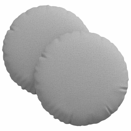 vidaXL Zitkussens 2 pcs Wolkengrijs Ø30 x 13 cm Stof afbeelding2 - 1