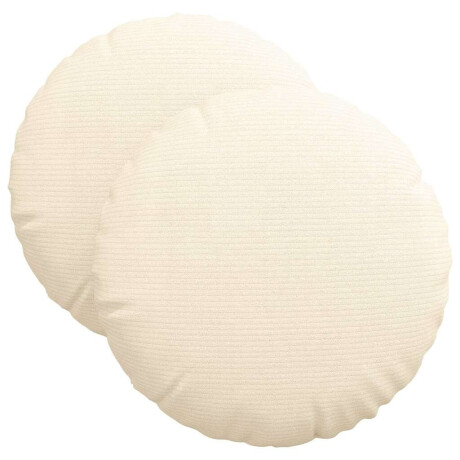 vidaXL Zitkussens 2 pcs Crème Ø 40 cm Katoen Stof afbeelding2 - 1