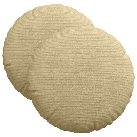 vidaXL Zitkussens 2 pcs Grijs groen Ø 40 cm Katoen Stof afbeelding2 - 1