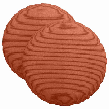 vidaXL Zitkussens 2 pcs Rood-oranje Ø 40 cm Katoen Stof afbeelding2 - 1