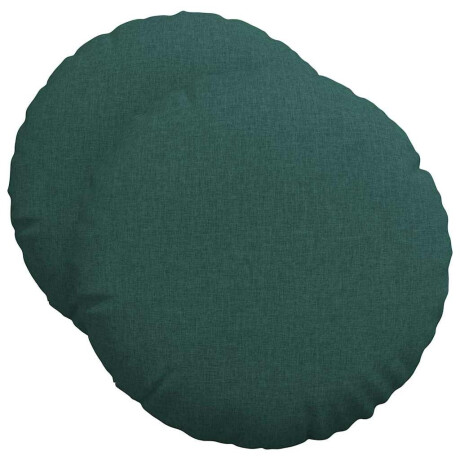 vidaXL Zitkussens 2 pcs Donkergroen Ø50 x 19 cm Stof afbeelding2 - 1