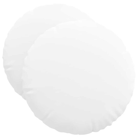 vidaXL Zitkussens 2 pcs Wit Ø50 x 19 cm Stof afbeelding2 - 1