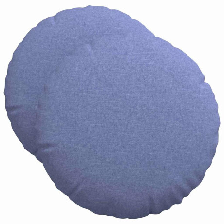 vidaXL Zitkussens 2 pcs Jeans Blauw Ø50 x 19 cm Stof afbeelding2 - 1