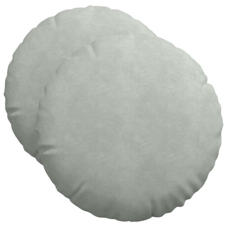 vidaXL Zitkussens 2 pcs Lichtgrijs Ø 40 x 13 cm Fluweel afbeelding2 - 1