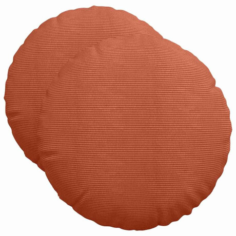 vidaXL Zitkussens 2 pcs Rood-oranje Ø 50 cm Katoen Stof afbeelding2 - 1