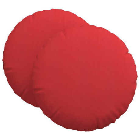 vidaXL Zitkussens 2 pcs Rood Ø60 x 21 cm Stof afbeelding2 - 1