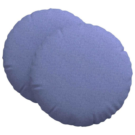vidaXL Zitkussens 2 pcs Jeans Blauw Ø60 x 21 cm Stof afbeelding2 - 1