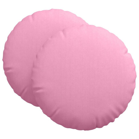 vidaXL Zitkussens 2 pcs Roze Ø60 x 21 cm Stof afbeelding2 - 1