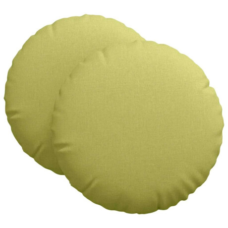 vidaXL Zitkussens 2 pcs Lichtgroen Ø80 x 29 cm Stof afbeelding2 - 1