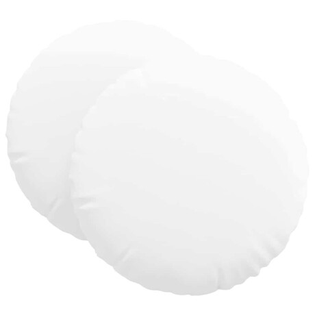 vidaXL Zitkussens 2 pcs Wit Ø80 x 29 cm Stof afbeelding2 - 1