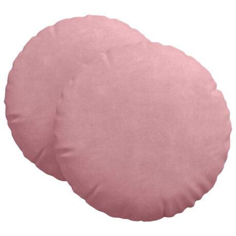 vidaXL Zitkussens 2 pcs Roze Ø80 x 29 cm Fluweel afbeelding2 - 1