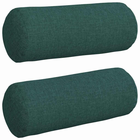 vidaXL Bolster Kussens 2 stuks Donkergroen Ø 15 x 40 cm Stof afbeelding2 - 1