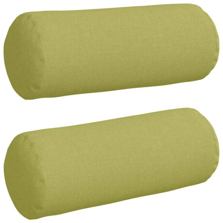 vidaXL Bolster Kussens 2 stuks Lichtgroen Ø 15 x 40 cm Stof afbeelding2 - 1