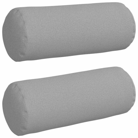 vidaXL Bolster Kussens 2 stuks Wolkengrijs Ø 15 x 40 cm Stof afbeelding2 - 1