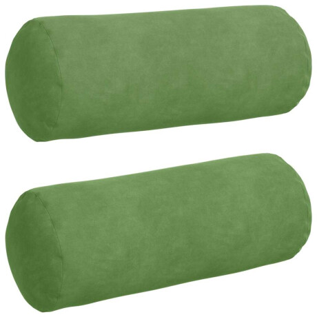 vidaXL Bolster Kussens 2 stuks Lichtgroen Ø 15 x 40 cm Cordstof afbeelding2 - 1