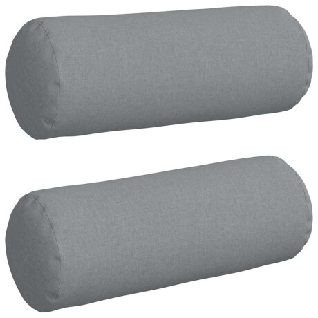 vidaXL Bolster Kussens 2 stuks Lichtgrijs Ø 25 x 70 cm Stof afbeelding2 - 1