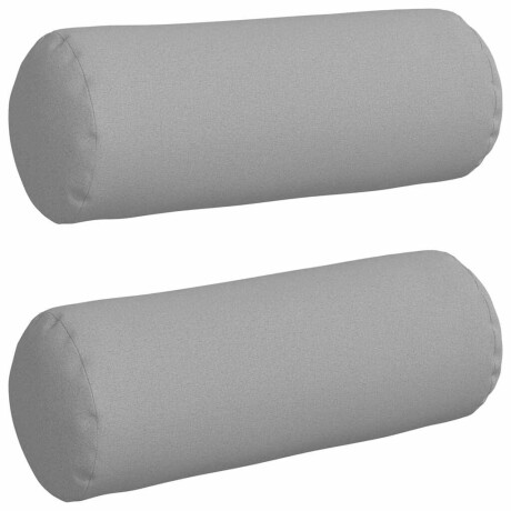vidaXL Bolster Kussens 2 stuks Wolkengrijs Ø 25 x 70 cm Stof afbeelding2 - 1