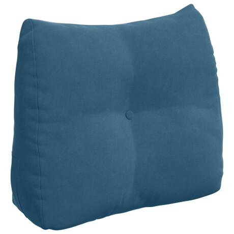 vidaXL Rugkussen Blauw 60 x 24 x 50 cm Fluweel afbeelding2 - 1