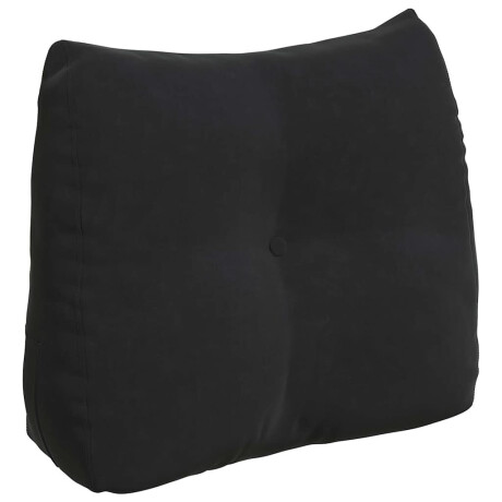 vidaXL Rugkussen Zwart 60 x 24 x 50 cm Fluweel afbeelding2 - 1