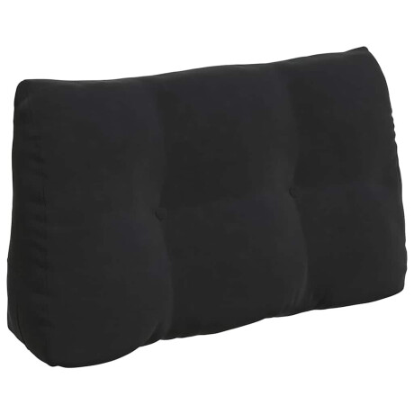 vidaXL Rugkussen Zwart 80 x 24 x 50 cm Fluweel afbeelding2 - 1