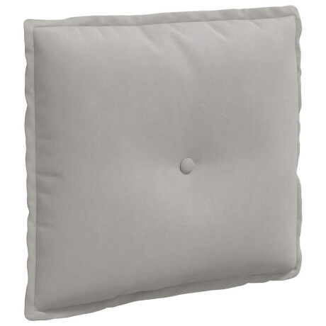 vidaXL Rugkussen Lichtgrijs 50 x 45 cm Microvezel Stof afbeelding2 - 1