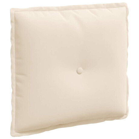 vidaXL Rugkussen Beige 50 x 45 cm Microvezel Stof afbeelding2 - 1