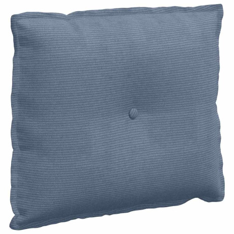 vidaXL Rugkussen Blauw 60 x 50 cm Cordstof afbeelding2 - 1